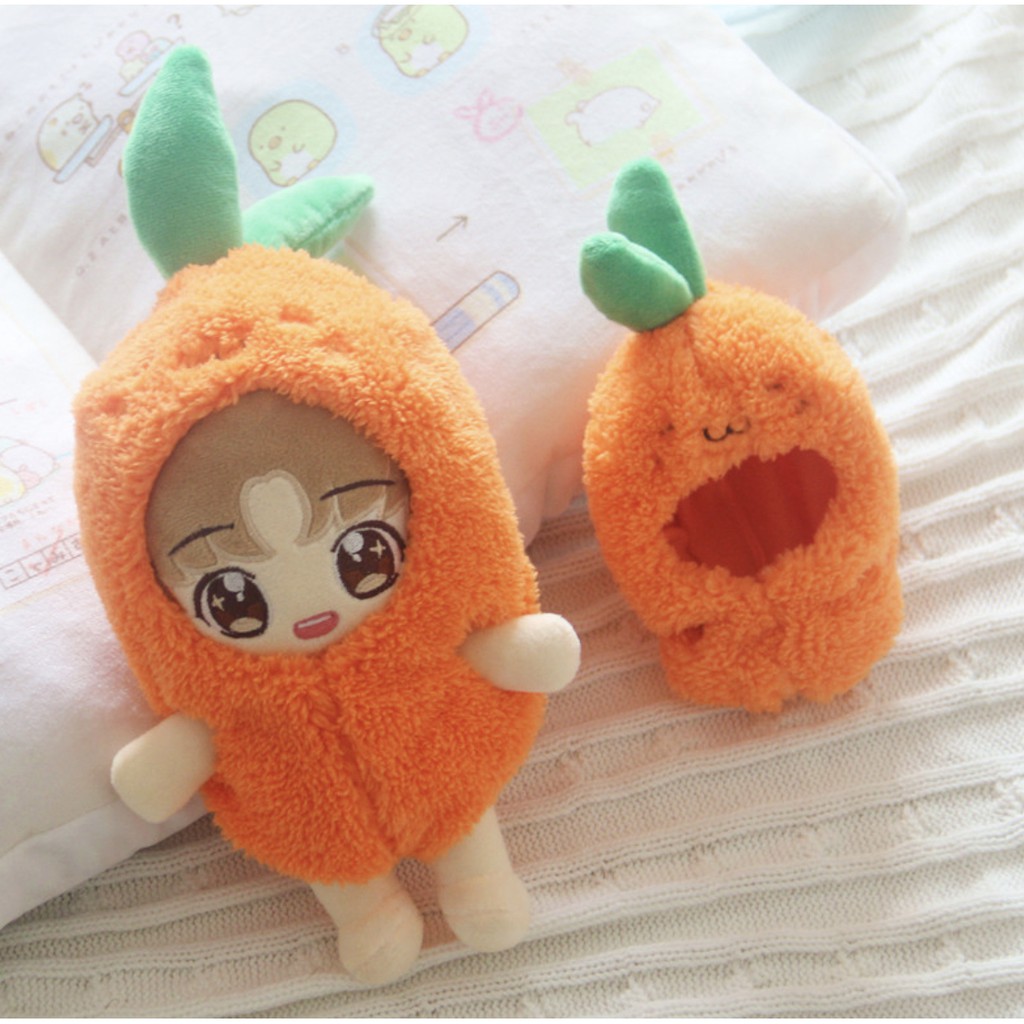 Outfit cà rốt cho doll 15cm và 20cm