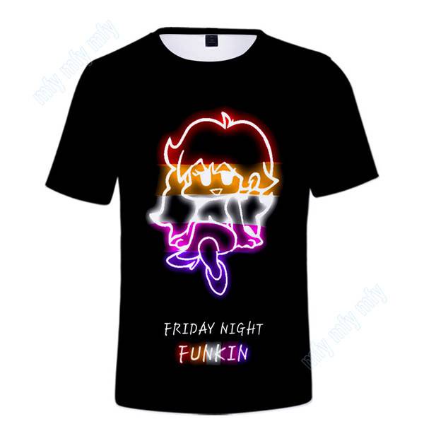 Áo Thun Tay Ngắn In Chữ Friday Night Funkin Thời Trang Cho Bé