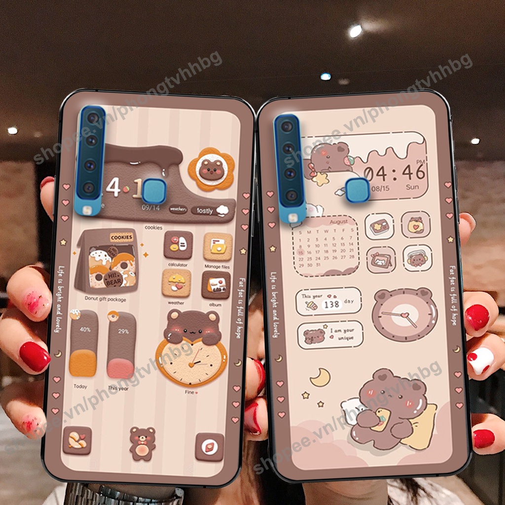 Ốp lưng Samsung A7 2018 / A9 2018 gấu,thỏ trắng , đồng hồ dễ thương cute cực đẹp