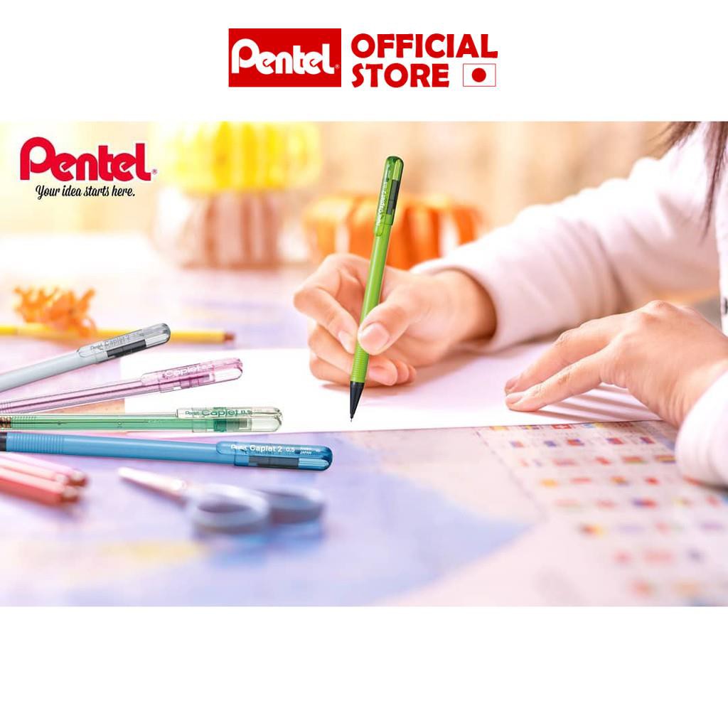 Bút Chì Kim Pentel A105C Có Nắp| Kích Cỡ Ngòi 0.5mm  | Kèm Tẩy Ở Bút | Màu Sắc Bắt Mắt