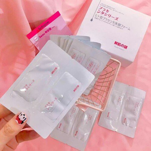 Mẫu mới Sale Combo 5 gói Mặt nạ Ủ trắng nhau thai Nhật Rwine Beauty (Made in Japan)