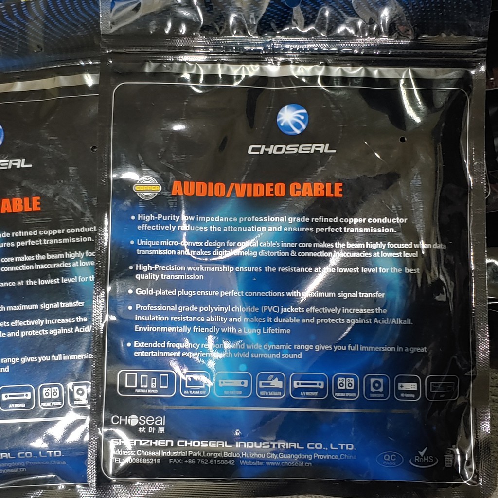 Dây tín hiệu quang âm thanh Choseal AQ5213 dài 1.5m