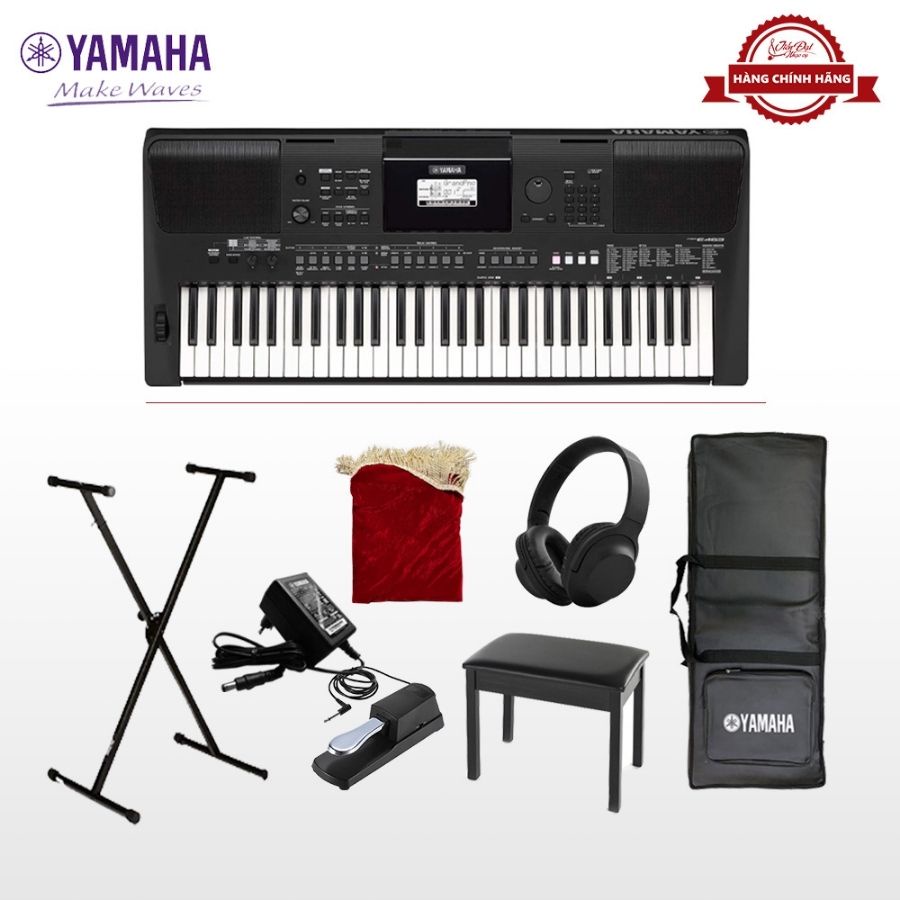 Đàn Organ Yamaha PSR-E463 61 Phím Phản Hồi Cảm Ứng Hệ Thống Loa Tích Hợp Mạnh Mẽ Bảo Hành 12 Tháng