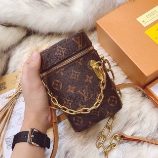 Cốp lv hoa nâu dây xích