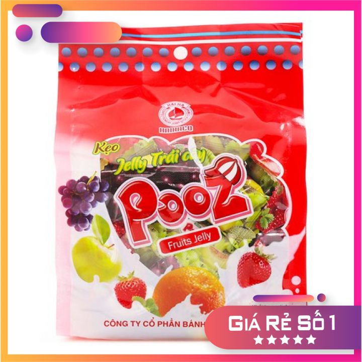 Kẹo Jelly Trái Cây Pooz Hải Hà Gói 350g