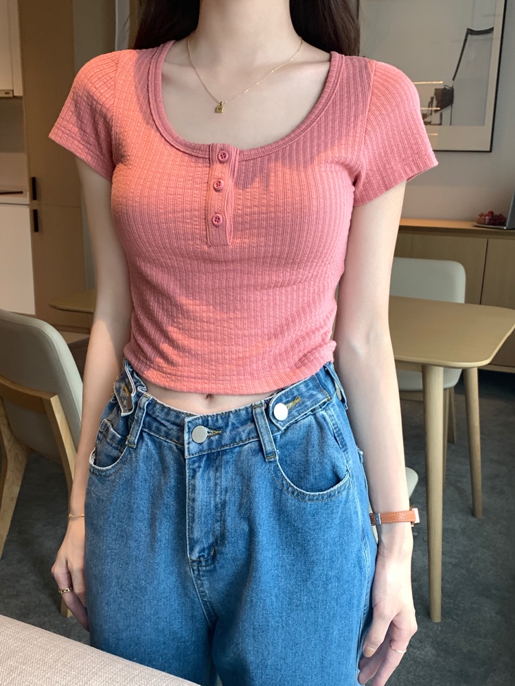 Áo Thun Tay Ngắn Màu Hồng 51638