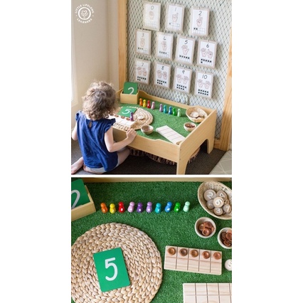 Bàn Ánh Sáng Cho Bé Có Gương 3 Cánh Đồ Chơi Phát Triển Trí Tuệ