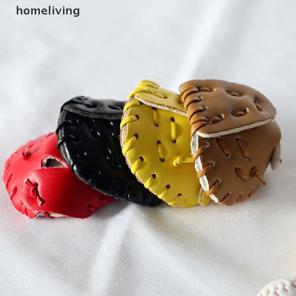 Bộ 3 Mô Hình Găng Tay Bóng Chày Và Quả Bóng Chày Mini Tỉ Lệ 1 / 12 Dùng Trang Trí Nhà Búp Bê