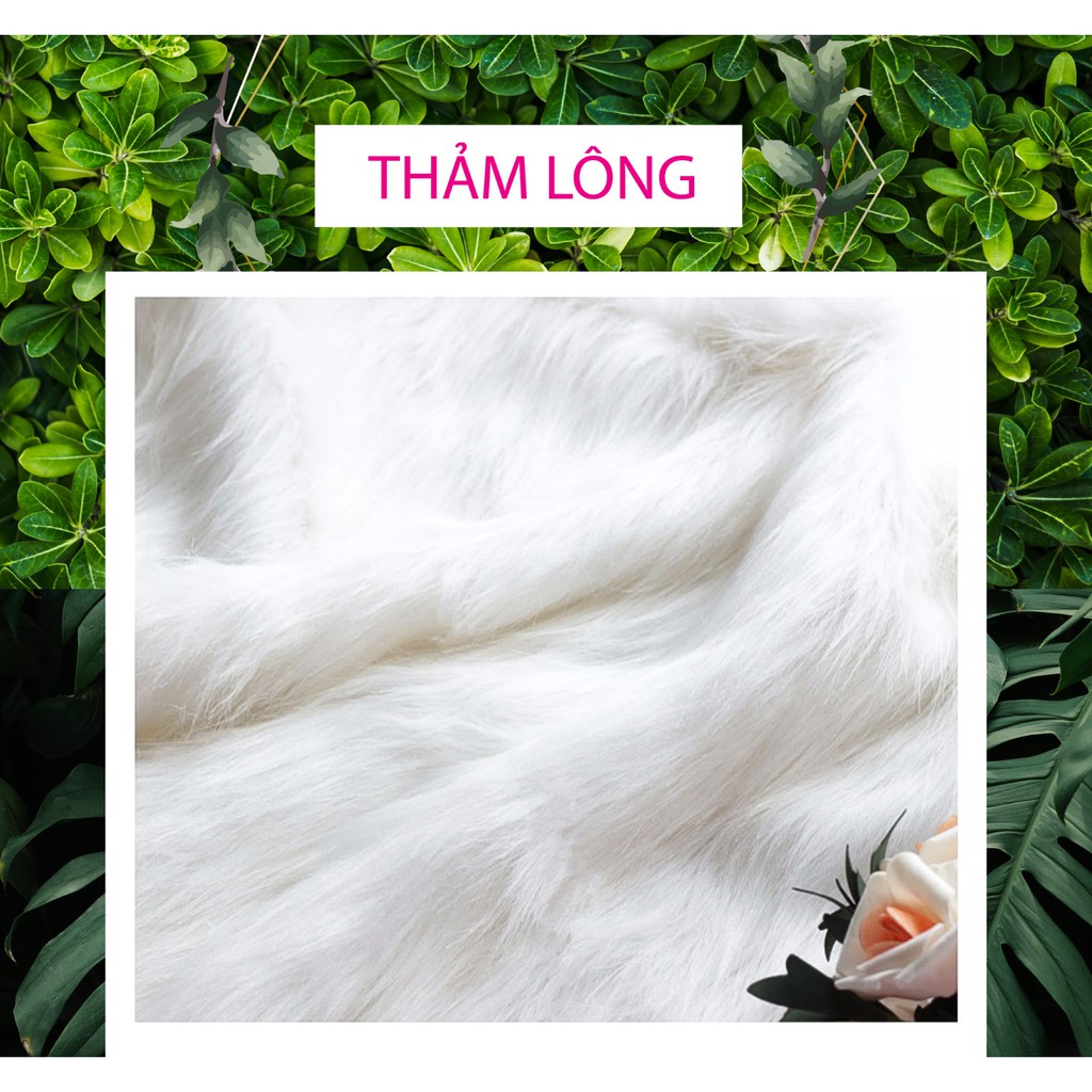 Thảm lông trắng [HÀNG CHẤT LƯỢNG] kích thước 1,2m x 50cm