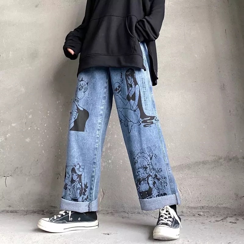 QUẦN BAGGY ỐNG RỘNG NAM T-A-N DÁNG SUÔNG PHONG CÁCH HÀN QUỐC-QJI10-UNISEX-có size Nam Nữ hình in,màu xanh video thật