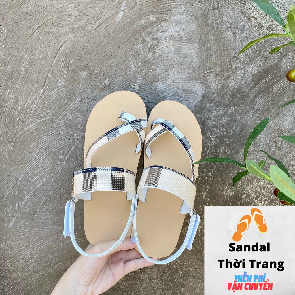 Dép xỏ ngón nữ đế cứng kem II Sandal thời trang Dép nữ giá rẻ