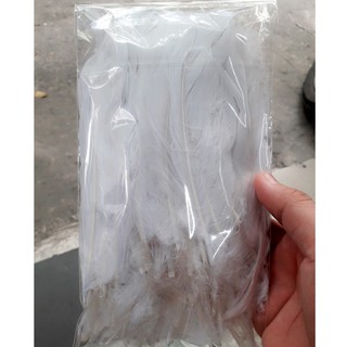 Sỉ 15 bịch lông vũ màu trắng giá sỉ / size từ 6 - 10cm lộn xộn.