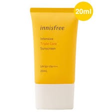 KEM CHỐNG NẮNG HÀN QUỐC CHÍNH HÃNG, INNISFREE INTENSIVE TRIPLE CARE 20ML