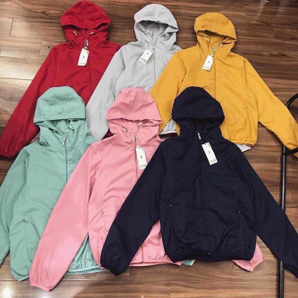 Áo Gió Nữ 2 Lớp Chống Thấm Nước Có Túi Đựng Siêu Chất