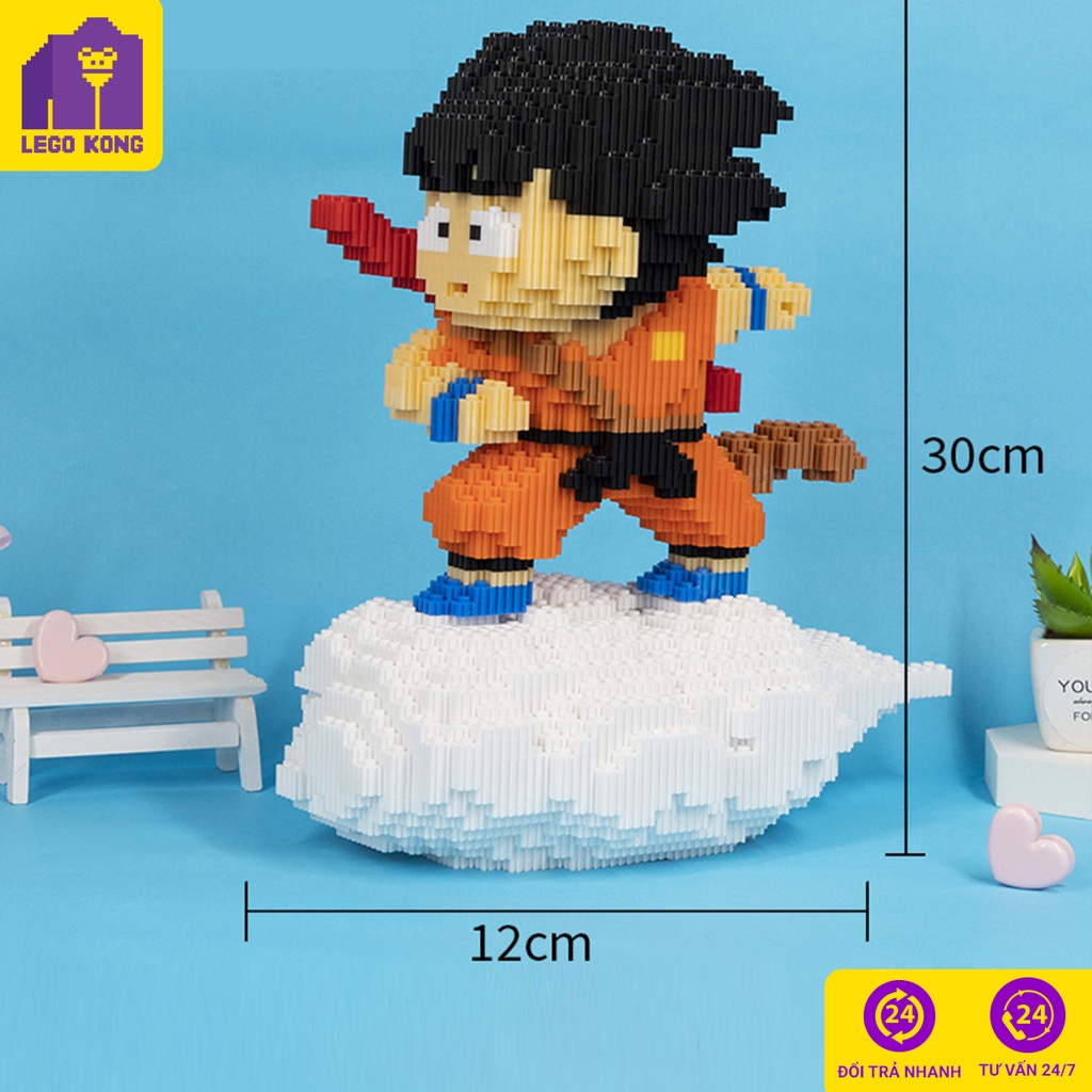 Đồ chơi lắp ráp block Goku mô hình Dragon Ball nhân vật son goku saiyan khổng lồ, lắp ghép nhựa cho bé tăng sáng tạo