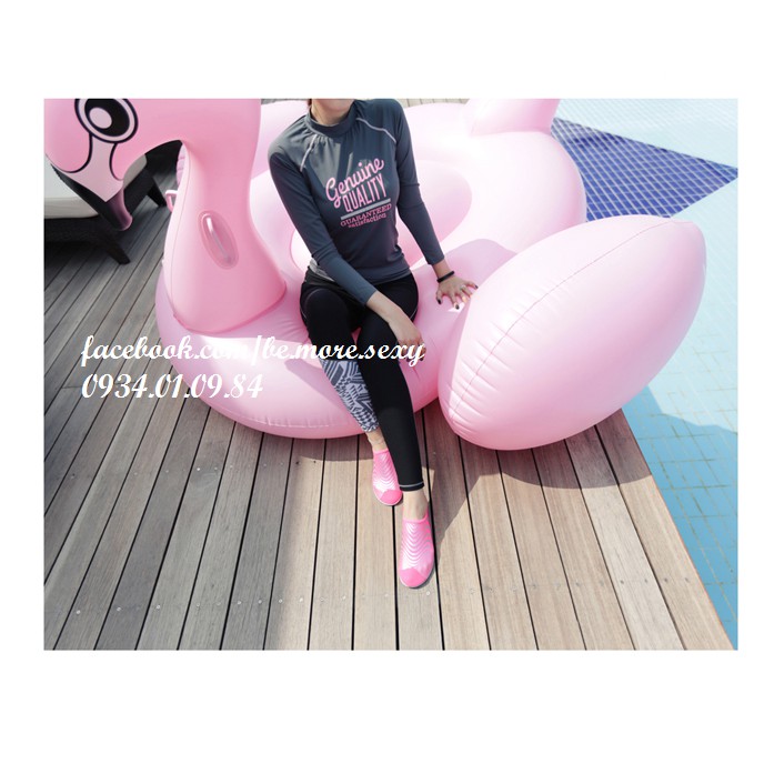 Đồ bơi dài tay Hàn Quốc xám đen | BigBuy360 - bigbuy360.vn