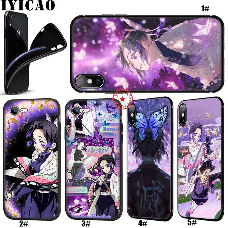 Ốp Điện Thoại Họa Tiết Hoạt Hình Demon Slayer Kimetsu no Yaiba Cho iPhone 5 5s 6 6s 7 8 11 Pro Max Plus XR SE DSS37