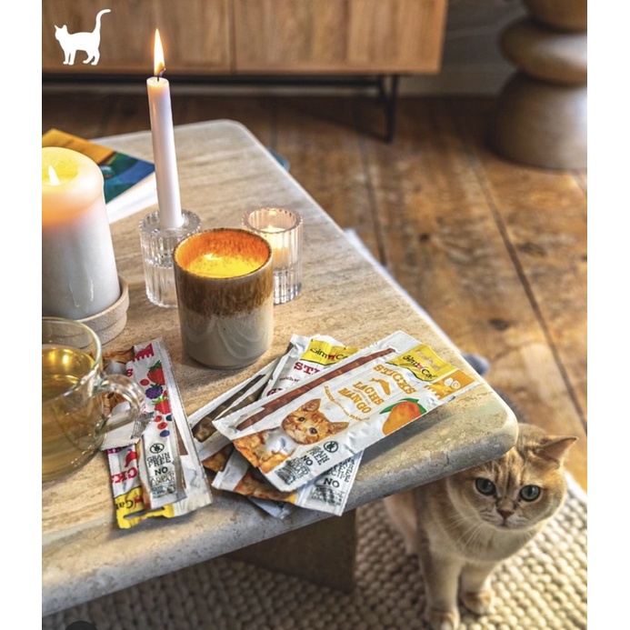 [𝙌𝒖̀𝙖 𝙩𝒂̣̆𝙣𝙜] Gimcat Treat que- đồ ăn thưởng vị gà và cá  / gimcat  sticks cho mèo mọi lứa tuổi