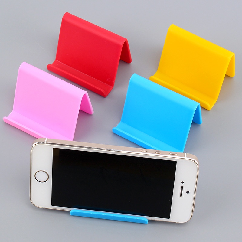 Giá Đỡ Điện Thoại / Máy Tính Bảng Để Bàn Bằng Nhựa Màu Ngẫu Nhiên Nhỏ Gọn 1 Cái Cho iPhone & Android