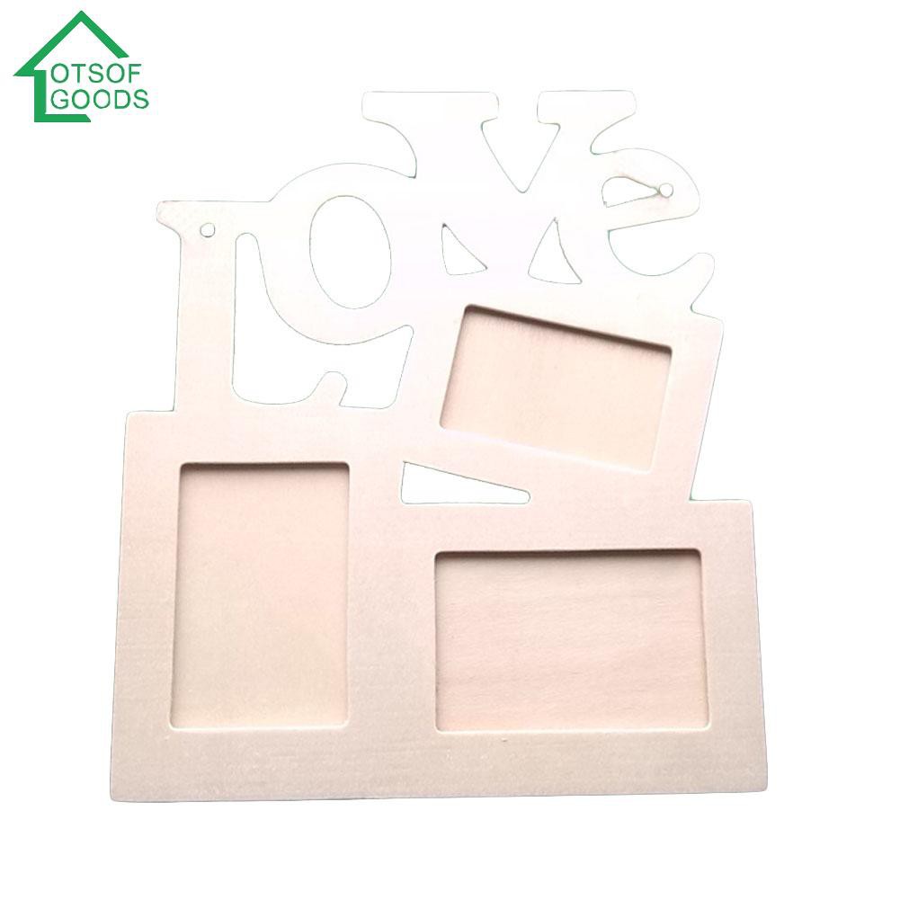 Khung ảnh bằng gỗ thủ công hình trái tim DIY | BigBuy360 - bigbuy360.vn