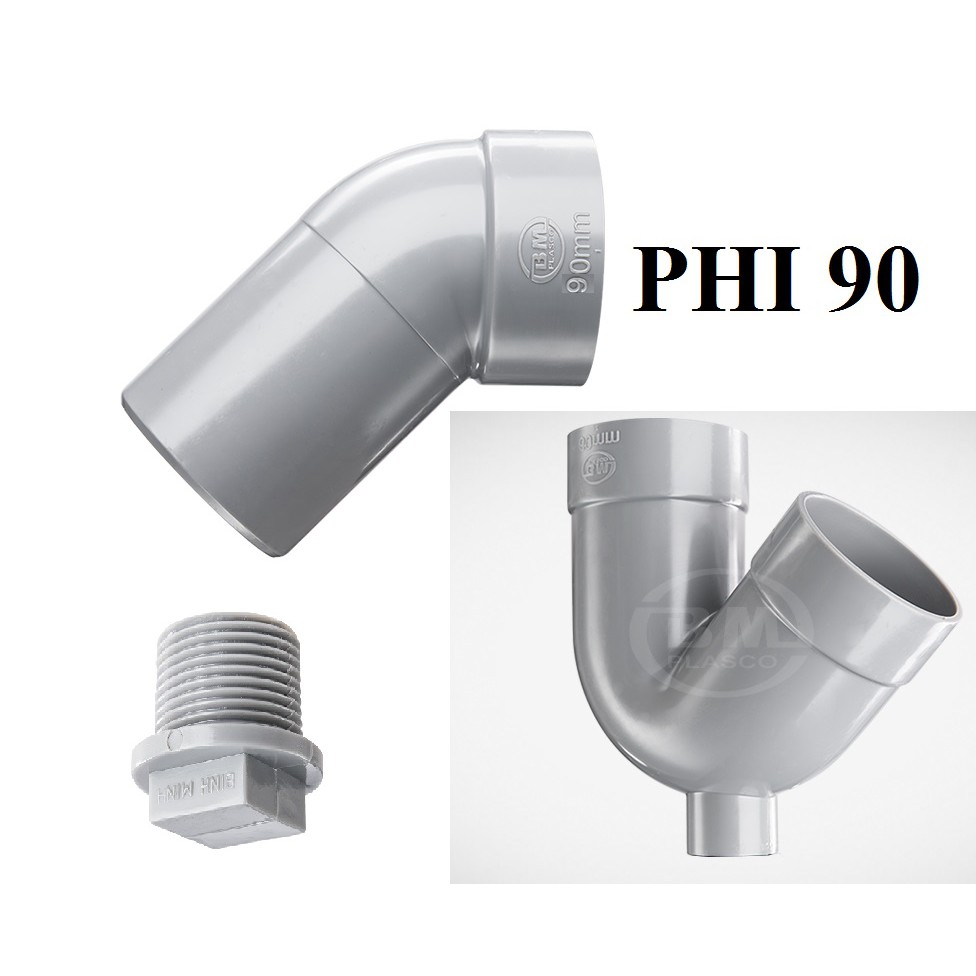 Bộ Thân Con Thỏ phi 90 Phụ kiện Ống PVC BÌNH MINH