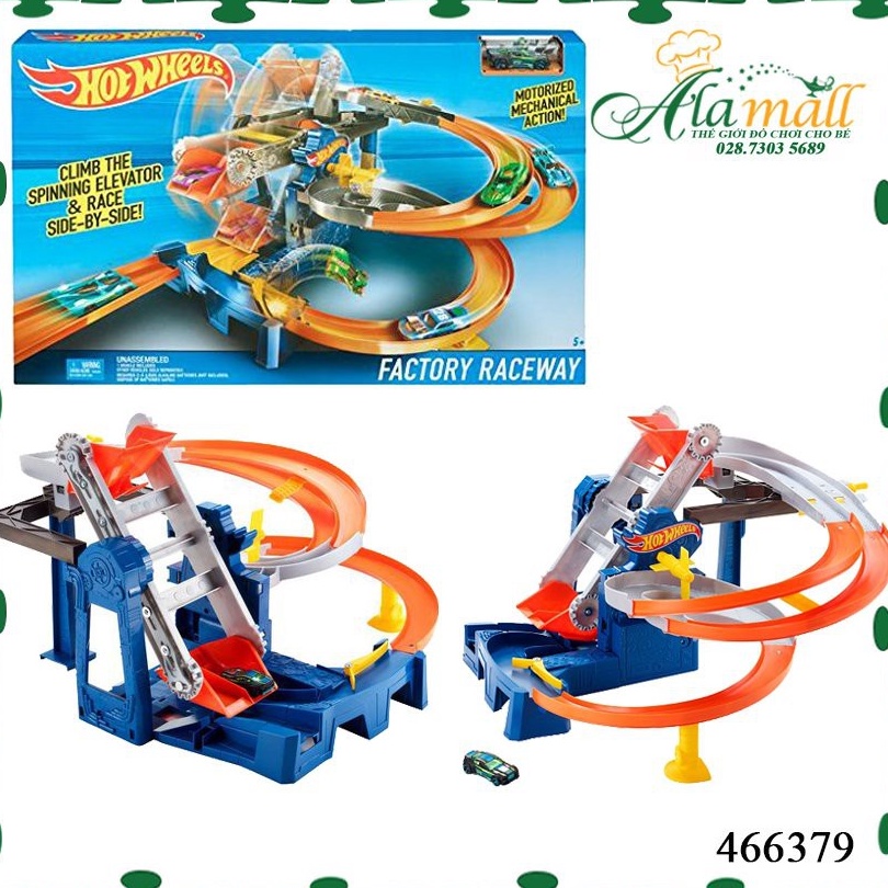 Bộ đường ray đua Hot Wheels Factory Raceway