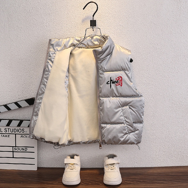 Áo phao ba lỗ cho bé lót nỉ ấm 2022