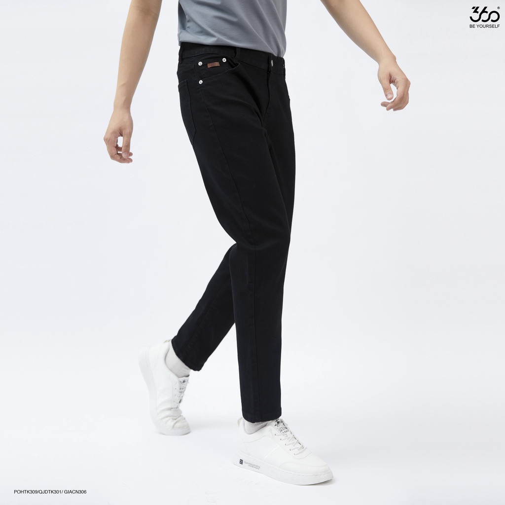 Quần jean nam thương hiệu 360 Boutique chất liệu jean cotton form slim - QJDTK301