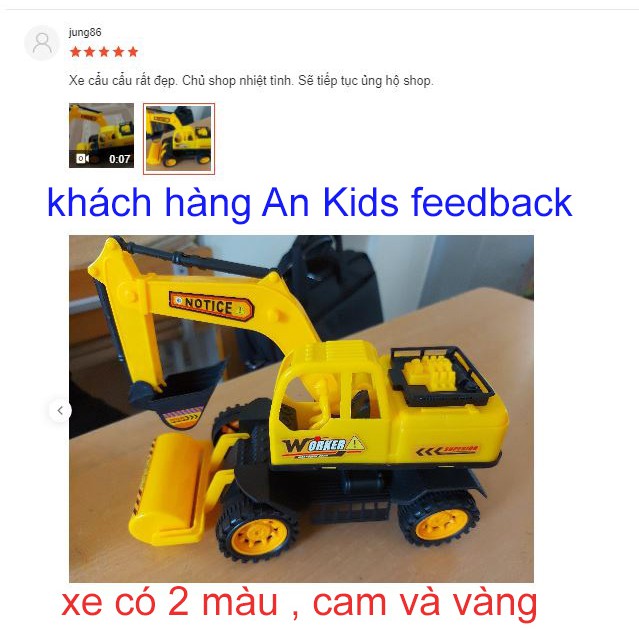 Máy xúc đồ chơi , Máy xúc cho bé loại To kết hợp xe Lu đà đẩy Tự Chạy, Các chi tiết đều hoạt động được.