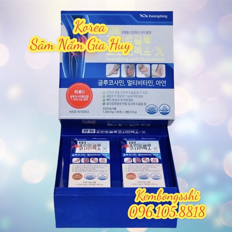 [HÀNG MỚI VỀ] Viên Uống Bổ Khớp Glucosamin KWANGDONG Hàn Quốc, Hộp 90V *1350mg