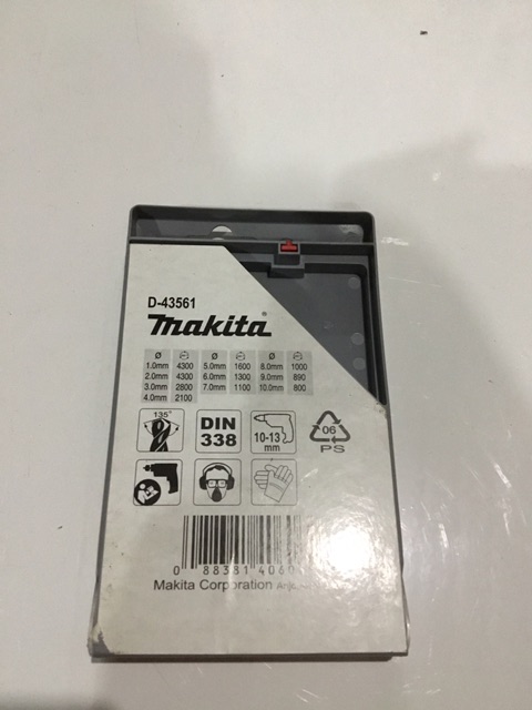Bộ mũi khoan sắt, inox 10 chi tiết Makita D-43561 1-10mm