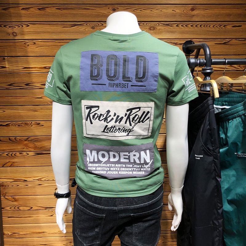 Áo thun tay lỡ dáng ôm thời trang trẻ trung cho nam