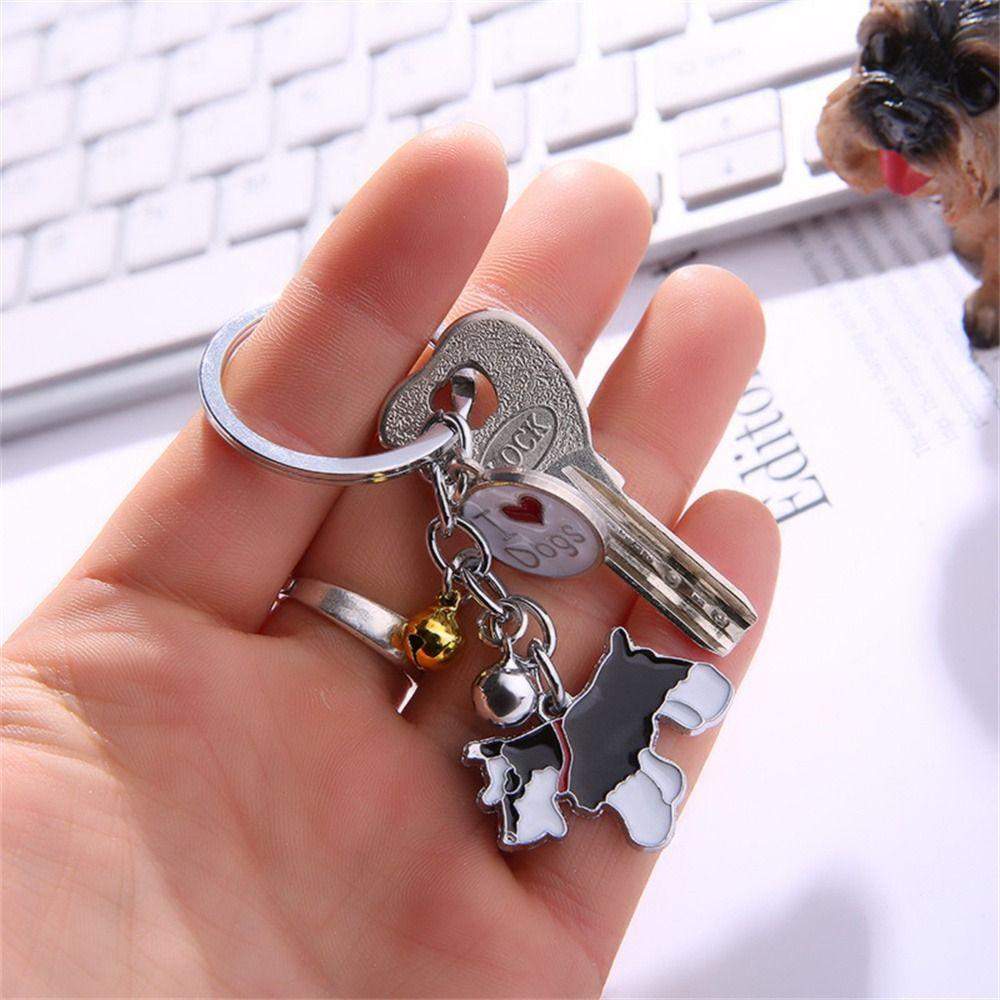 LANFY Móc Khóa Hình Chó Husky Có Chuông Dễ Thương