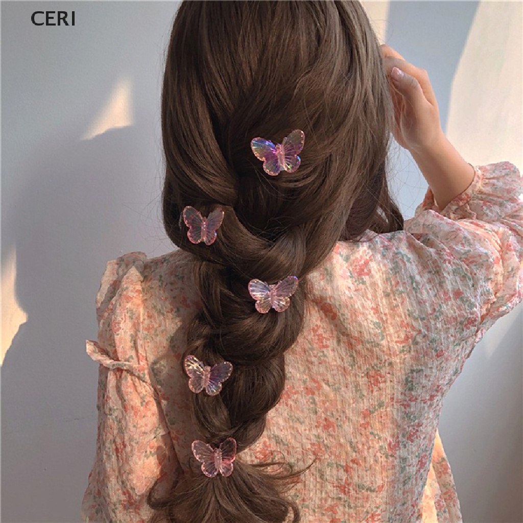 Set 5 Kẹp Tóc Trong Suốt Nhiều Kiểu Dáng Thời Trang