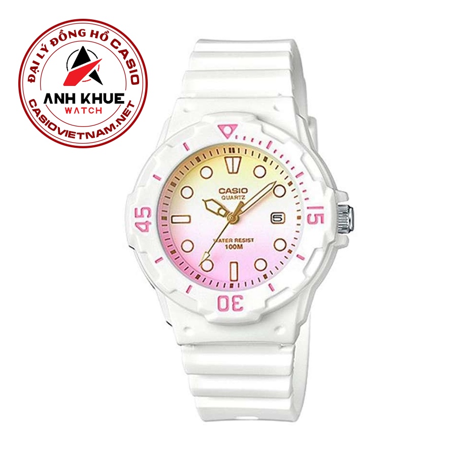Đồng Hồ Casio Nữ LRW-200H-4E2VDR Dây nhựa trắng - Mặt trắng hồng