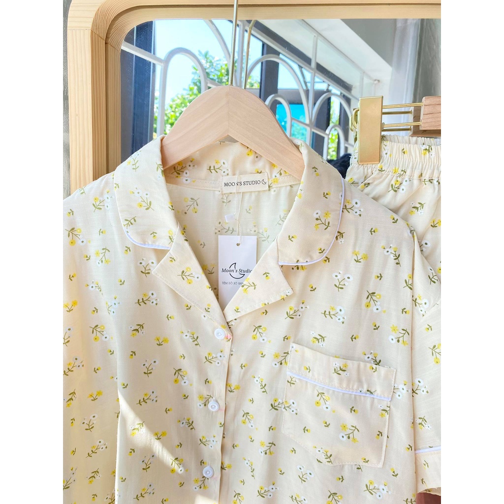 Đồ ngủ pijama phong cách Hàn Quốc, chất đũi lạnh siêu mềm mát - ẢNH THẬT