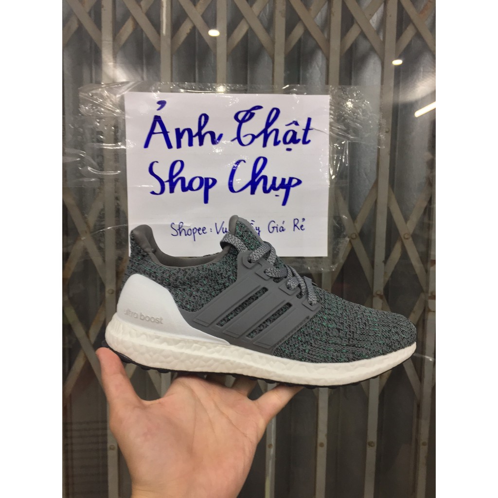 Giày ultraboost rêu xám đế trắng nam nữ