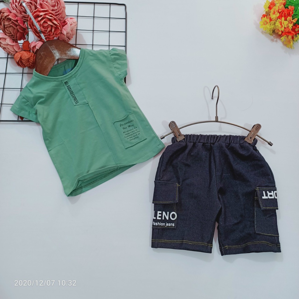 Set bộ bé trai giả jean hàng cao cấp bán shop 051