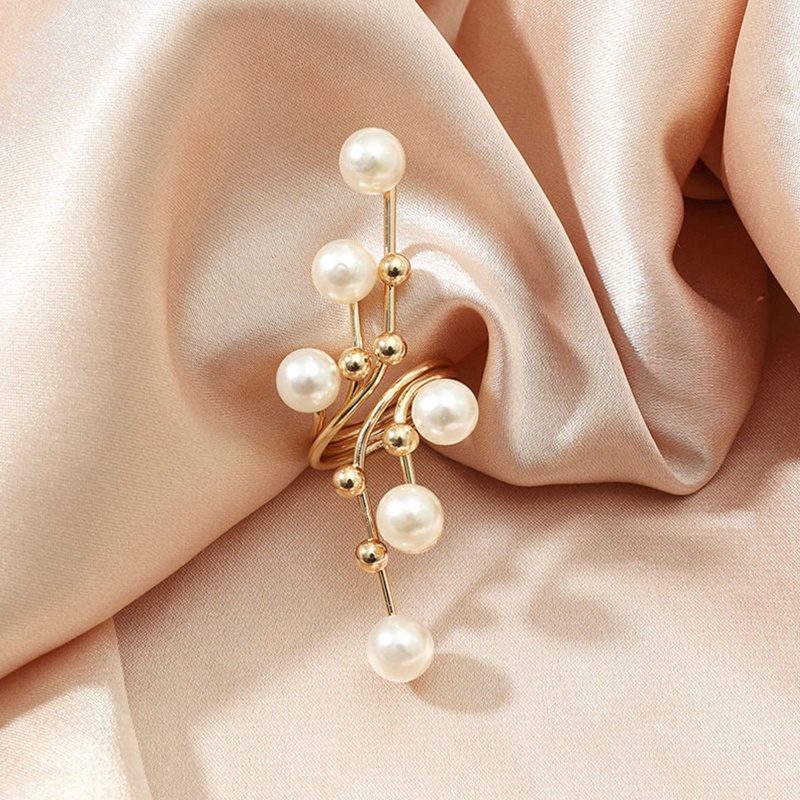 Nhẫn Mở Mạ Vàng Đính Ngọc Trai Nhân Tạo Thời Trang