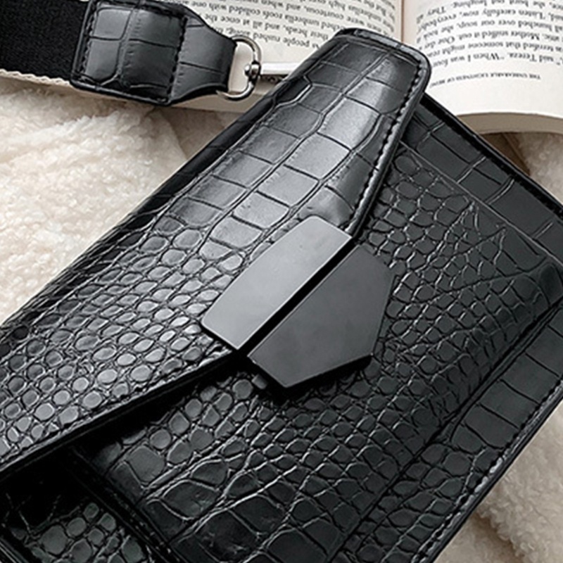 Túi Đeo Chéo Vai Bằng Da Dây Bản Rộng Thanh Lịch Có Thể Điều Chỉnh Cho Nữ Ladi