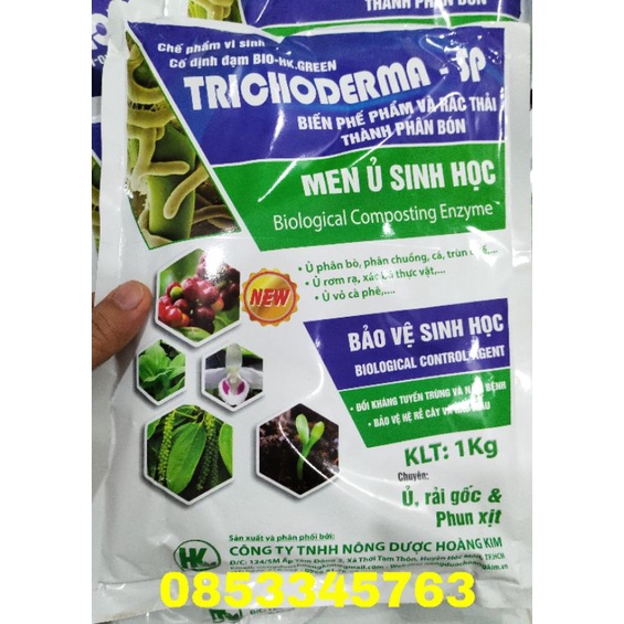 (Tặng 500gram Supe Lân Lâm Thao) Gói 1kg Nấm Đối Kháng TRICHODERMA SP  (6 tỉ bào tử)