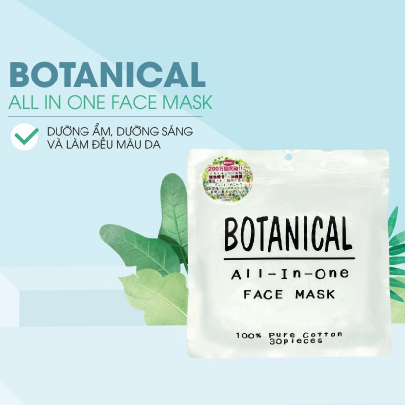 Mặt nạ dưỡng ẩm Botanical All In One Face Mask 30 miếng - Nhật