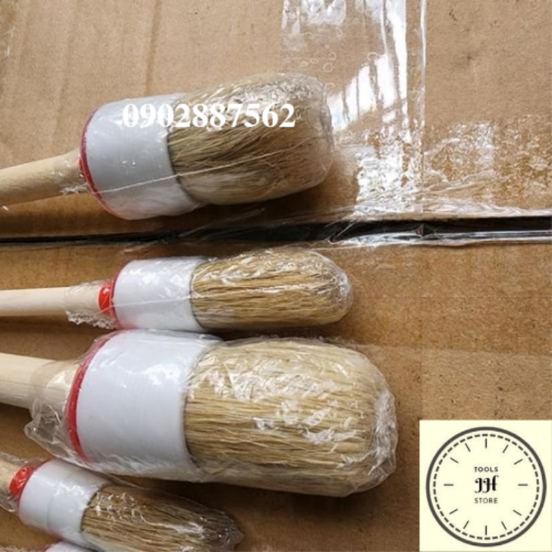bộ 5 cọ LÔNG HEO vệ sinh xe máy ô tô chuyên nghiệp Detailing Brush
