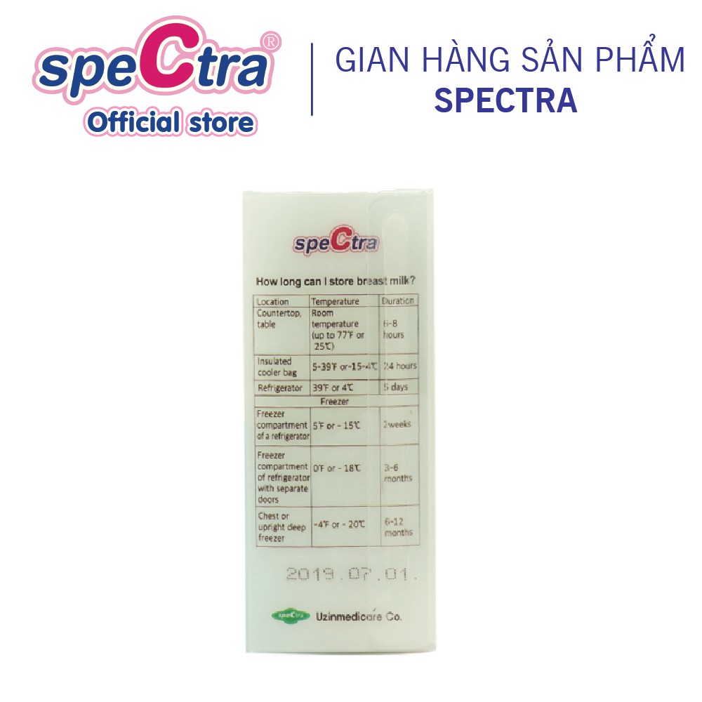 Túi Trữ Sữa Spectra Cảm Ứng Nhiệt 200ml (30 Túi/ Hộp)