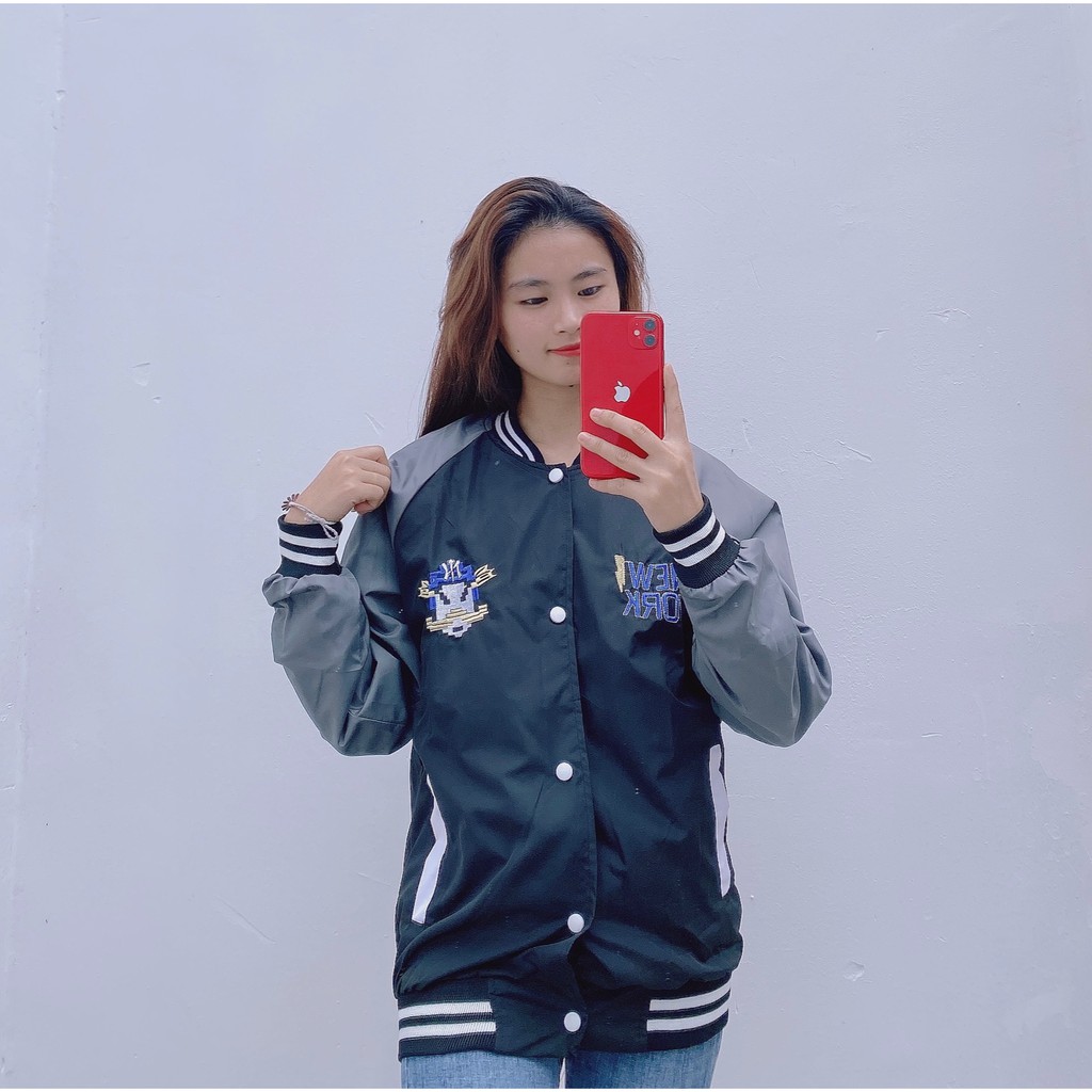Áo Khoác Dù 2 Lớp BOMBER - Thêu NEW YORK KD03 | BigBuy360 - bigbuy360.vn