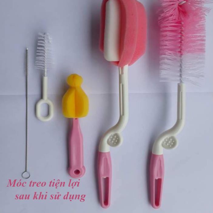 BỘ CỌ RỬA BÌNH SỮA 5 CHI TIẾT TIỆN DỤNG - HV Store 226