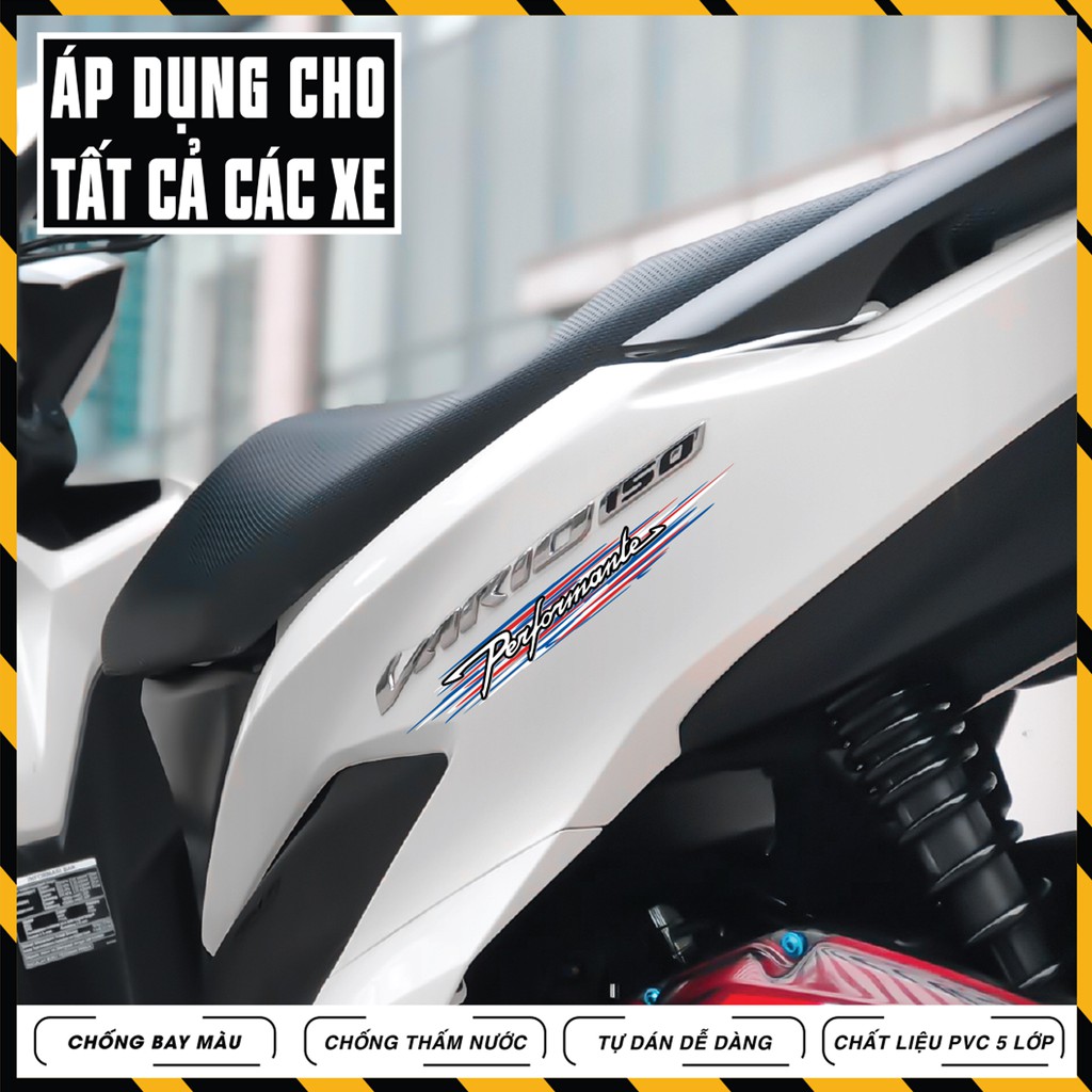 Tem Xe Dán Đa Vị Trí Dán Xe Máy, Xe Điện | DVT PERFORMANCE 01 | Tem Sticker Chống Nước, Bền Màu