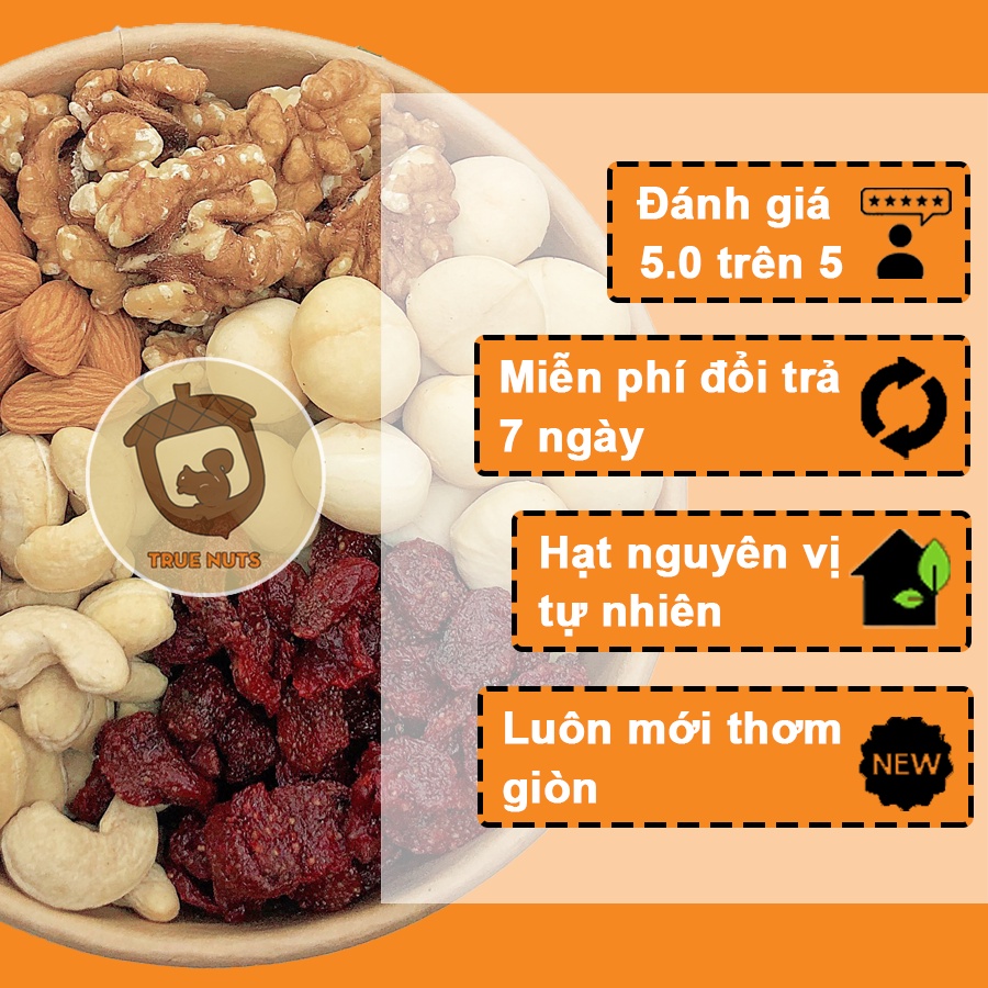 Combo 1Kg Granola Homemade Và Hạt Dinh Dưỡng Mix 4 Loại Hạt (Macca, Điều, Hạnh Nhân, Óc Chó)