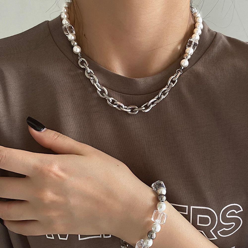 USNOW Vòng cổ Thép Titan Phong Cách Retro Thời Trang Cho Nữ