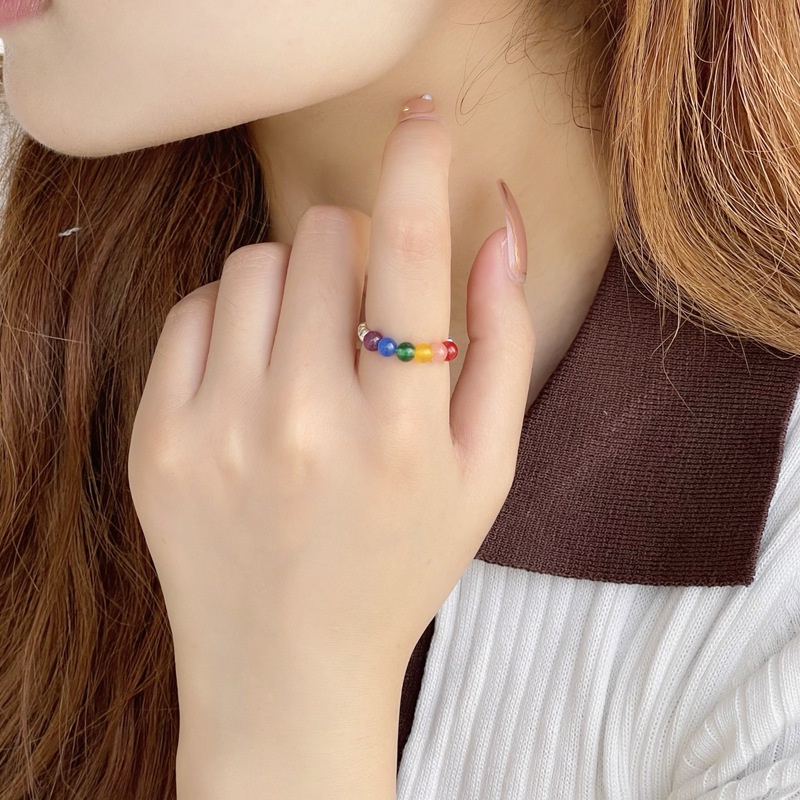 Nhẫn MặT HìNh Chú GấU ĐíNh HạT NhiềU MàU ThờI Trang